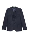 Corneliani Single-breasted Notch-lapels Blazer In Blue