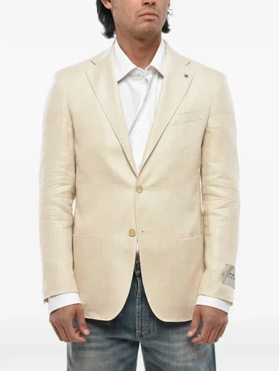Corneliani Single-breasted Jacket In Neutral