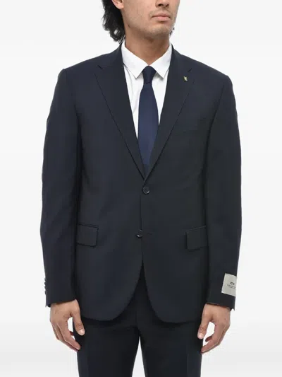 Corneliani Single-breasted Mohair-blend Suit In Black