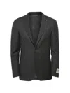 Corneliani Single-breasted Notched-lapel Blazer In Black