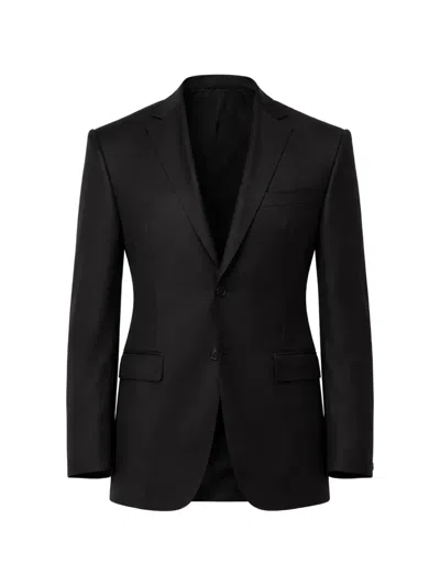 Corneliani Single-breasted Notch-lapel Blazer In Black