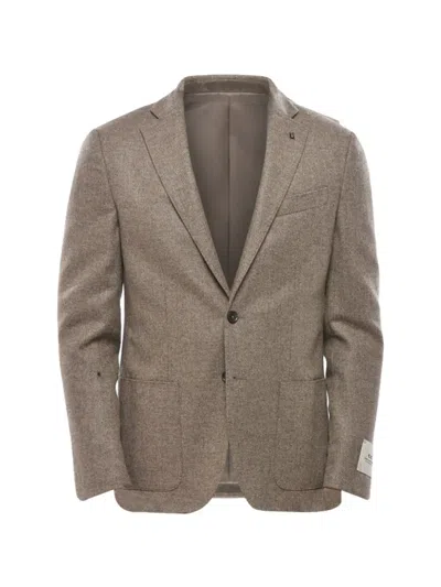 Corneliani Single-breasted Notch-lapel Blazer In Gray
