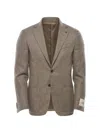 Corneliani Single-breasted Notch-lapel Jacket In Brown