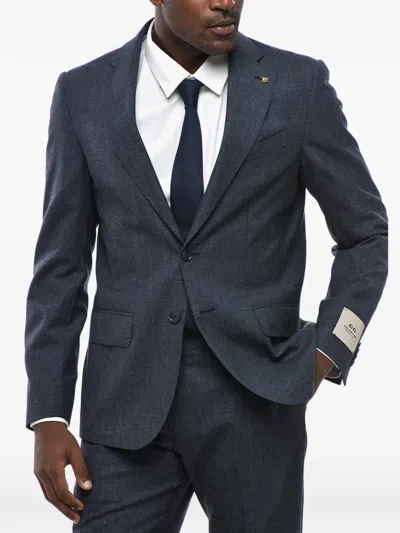 Corneliani Single-breasted Notch-lapel Suit In Blue