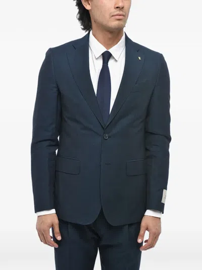 Corneliani Single-breasted Notch-lapel Suit In Blue