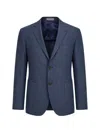 Corneliani Single-breasted Notch-lapels Blazer In Blue