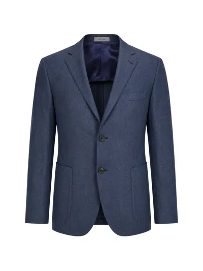 Corneliani Single-breasted Notch-lapels Blazer In Blue