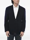 Corneliani Single-breasted Patch-pocket Blazer In Black