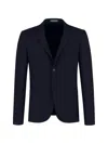 Corneliani Single-breasted Patch-pocket Blazer In Blue