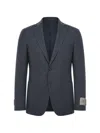 Corneliani Single-breasted Patch-pocket Blazer In Gray