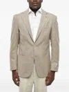 Corneliani Single-breasted Patch-pocket Blazer In Neutral