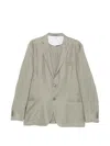 Corneliani Single-breasted Patch-pocket Jacket In Gray