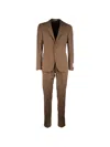 Corneliani Single-breasted Patch-pocket Suit In Brown