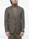 Corneliani Single-breasted Patch-pockets Blazer In Grey