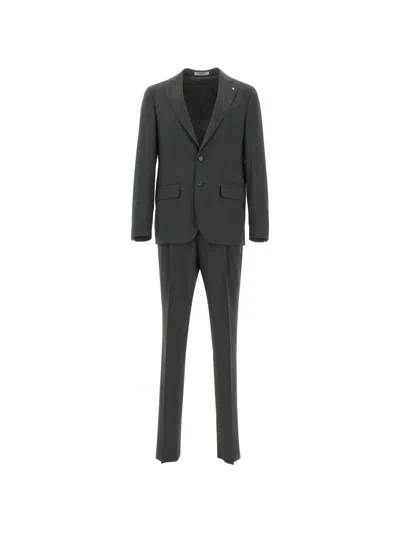 Corneliani Single-breasted Peak-lapel Suit In Green