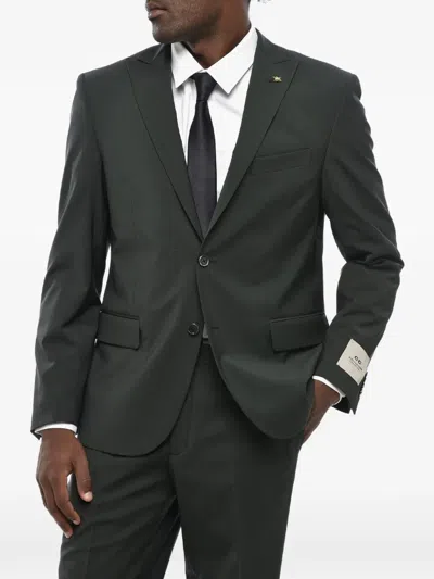 Corneliani Single-breasted Peak-lapel Suit In Green