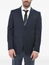 Corneliani Single-breasted Pinstriped Suit In Blue