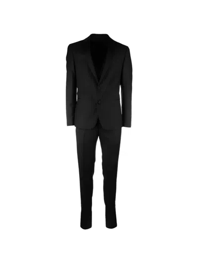 Corneliani Single-breasted Suit In Black