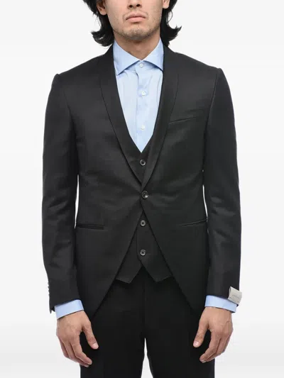 Corneliani Single-breasted Suit In Black