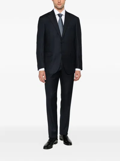 Corneliani Single-breasted Suit In Black