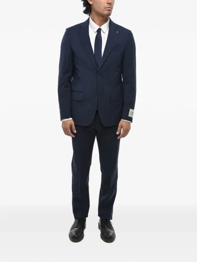 Corneliani Single-breasted Suit In Blue