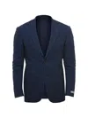 Corneliani Single-breasted Textured Blazer In Blue