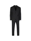 Corneliani Single-breasted Virgin-wool Suit In Black