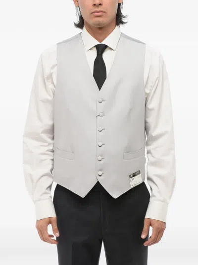 Corneliani Single-breasted Waistcoat In Gray