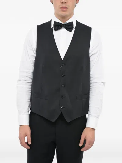 Corneliani Single-breasted Waistcoat In Black