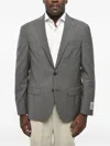 Corneliani Single-breasted Wool Blazer In Gray