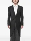 Corneliani Single-breasted Wool Morning Coat In Grey