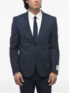 Corneliani Single-breasted Wool Suit In Blue