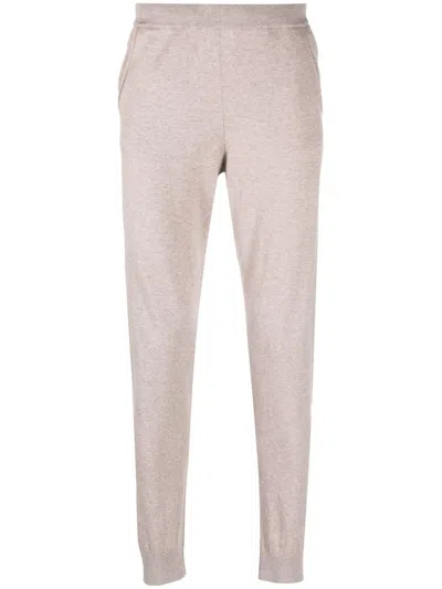 Corneliani Skinny Knitted Track Pants In Neutrals