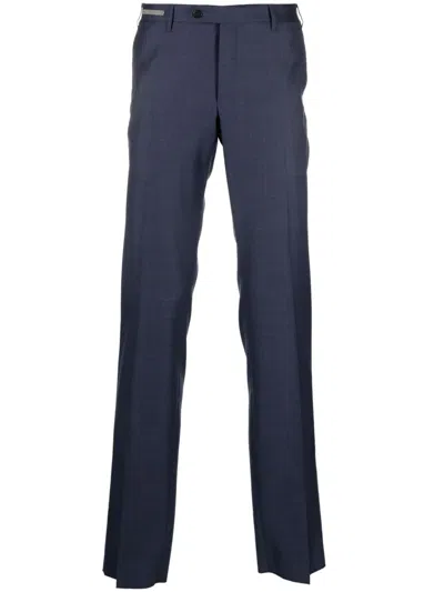 Corneliani Slim-cut Tailored Trousers In Blue