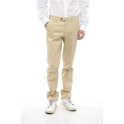 Corneliani Slim Fit Chino Pants With Zip Pockets In Neutral