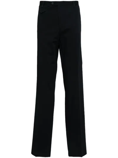 Corneliani Slim-fit Cotton Trousers In Blue