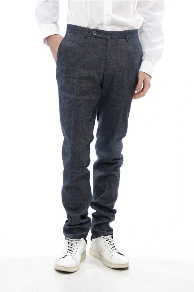 Corneliani Slim Fit Linen Blend Chino Pants