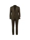 Corneliani Slim-fit Suit In Brown