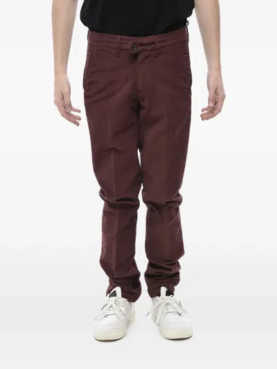 Corneliani Slim-fit Trousers In Burgundy