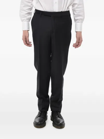 Corneliani Slim-fit Wool Trousers In Blue