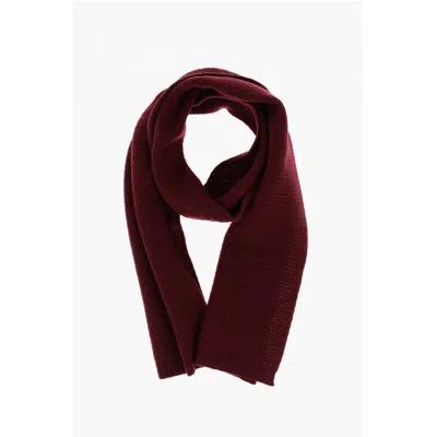Corneliani Solid Color Cashmere Scarf In Red