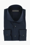 Corneliani Casual Long-sleeve Cotton Dress Shirt In Navy