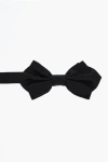 Corneliani Solid Color Diamond Point Bow Tie In Black