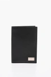 Corneliani Saffiano Leather Wallet With Silver-tone Logo Plaque