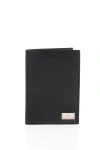 Corneliani Saffiano Leather Wallet With Silver-tone Logo Plaque