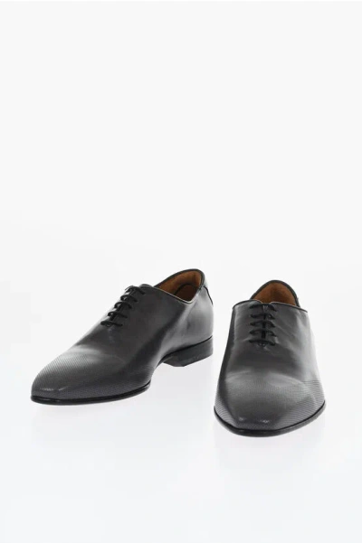 Corneliani Solid Color Leather Derby Shoes