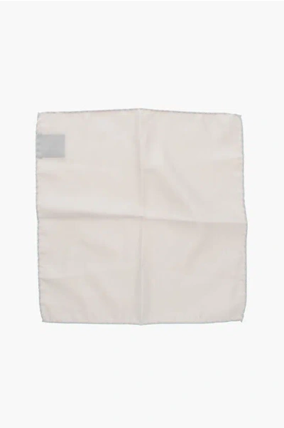 Corneliani Solid Color Pocket Square In White