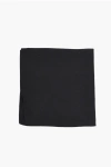 Corneliani Solid Color Pure Silk Pocket Square In Black