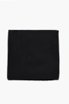 Corneliani Solid Color Pure Silk Pocket Square In Black