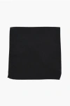 Corneliani Solid Color Pure Silk Pocket Square In Black